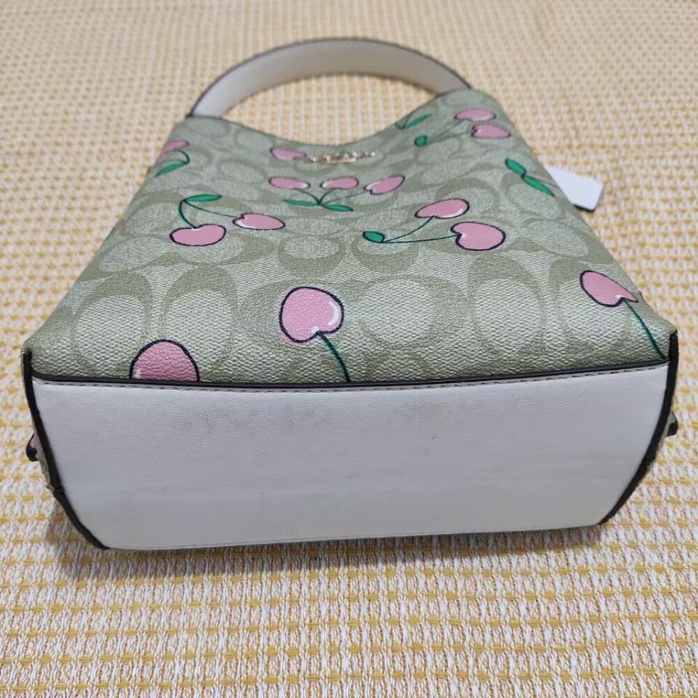 Coach Cherry Print Crossbody Bucket Bag with Top Handle - Picture 4 of 10